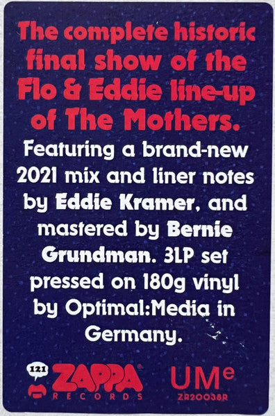 Live At The Rainbow Theatre - Zappa, Frank & The Mothers