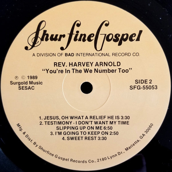 You're In The We Number, Too - Arnold, Harvey