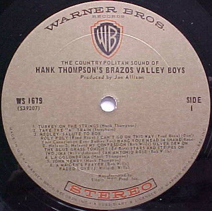 The Countrypolitan Sound Of Hank Thompson's Brazos - Thompson, Hank & Brazos Valley Boys