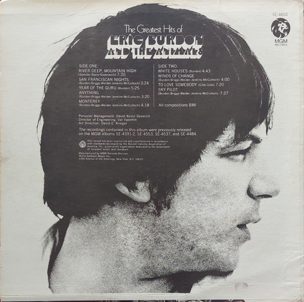 The Greatest Hits Of Eric Burdon And The Animals - Burdon, Eric And The Animals