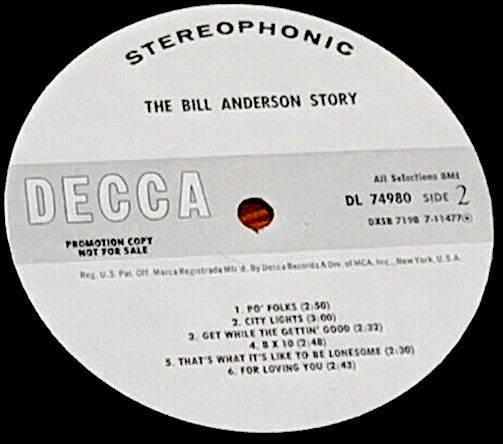 The Bill Anderson Story - Anderson, Bill