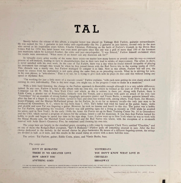 Tal - Farlow, Tal