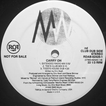 Carry On (The Todd Terry Released Project) - Wash, Martha
