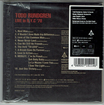 Live In N.Y.C '78 - Rundgren, Todd