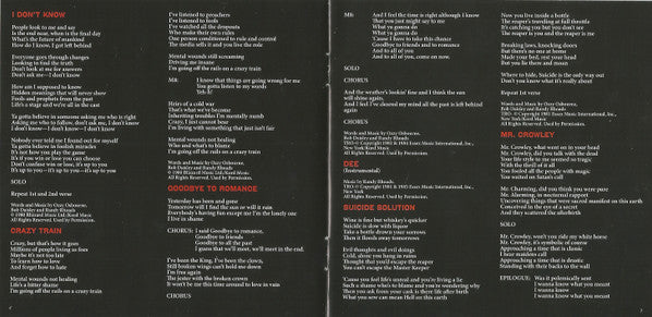 Blizzard Of Ozz - Osbourne, Ozzy