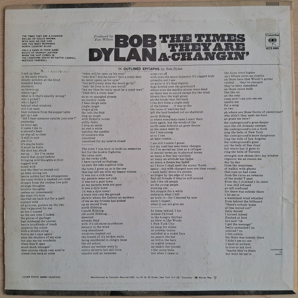 The Times They Are A-Changin' - Dylan, Bob