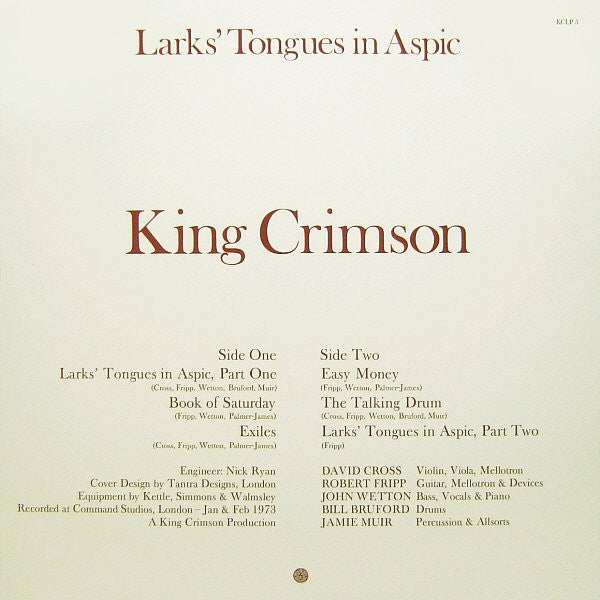 Larks' Tongues In Aspic - King Crimson
