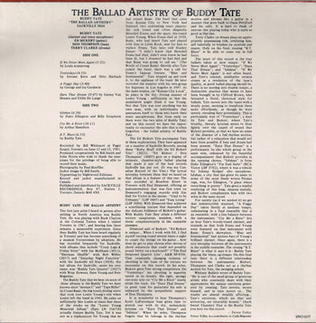 The Ballad Artistry Of Buddy Tate - Buddy Tate ft. The Ed Bickert Trio
