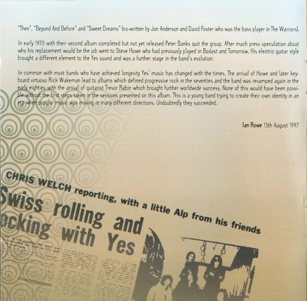 Beyond & Before: Bbc 1969 - 1970 - Yes
