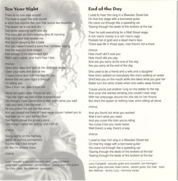 Ten Year Night - Kaplansky, Lucy