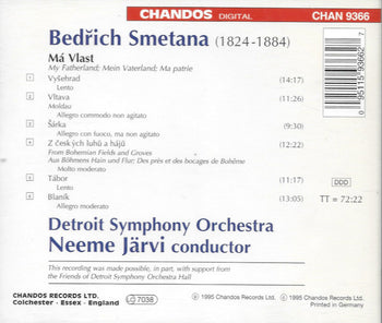 Ma Vlast: Neeme Jarvi & Detroit Symphony Orchestra - Smetana
