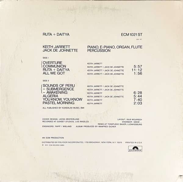 Ruta And Daitya - Keith Jarrett