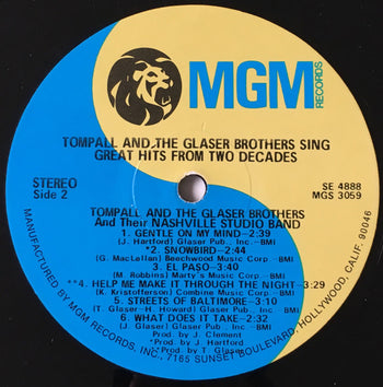 Sing Great Hits From Two Decades - Glaser, Tompall & The Glaser Brothers