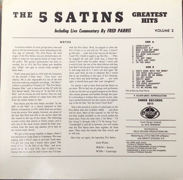 Greatest Hits Volume 2 - The Five Satins