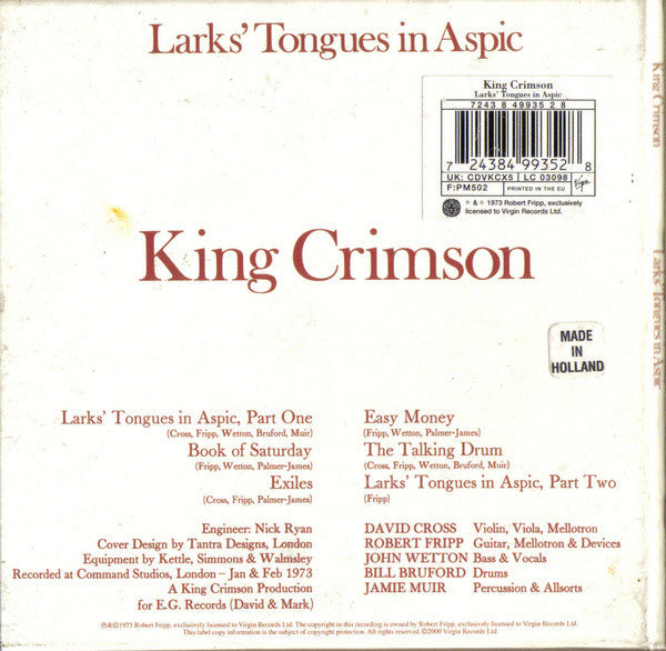 Larks' Tongues In Aspic - King Crimson