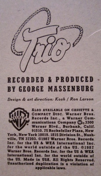 Trio - Parton, Dolly / Linda Ronstadt & Emmylou Harris