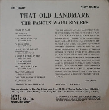 That Old Landmark - Ward, Clara And The Famous Ward Singers
