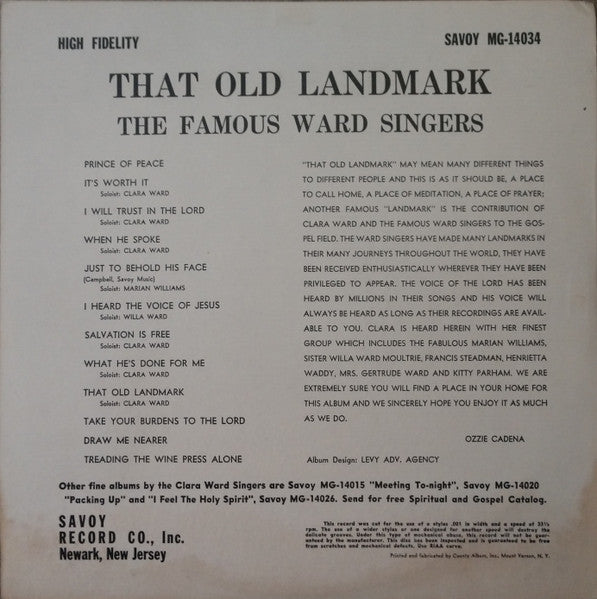 That Old Landmark - Ward, Clara And The Famous Ward Singers