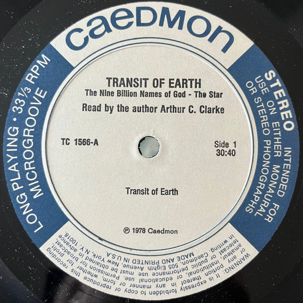 Transit Of Earth And The Nine Billion Names Of God - Clarke ,C. Arthur