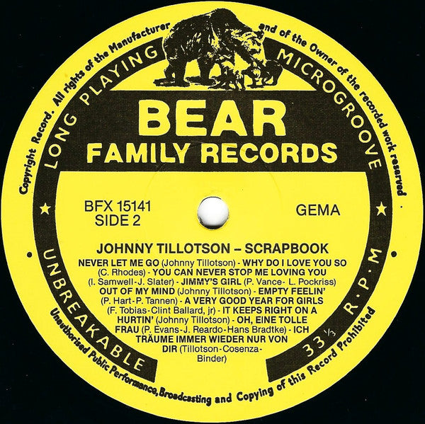 Scrapbook - Tillotson, Johnny
