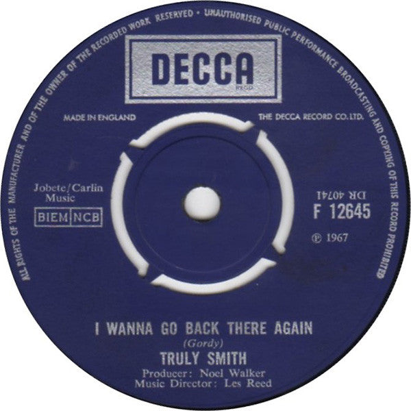 I Wanna Go Back There Again / Window Cleaner - Smith, Truly