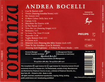 Romanza - Bocelli, Andrea