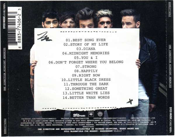Midnight Memories - One Direction [CD]