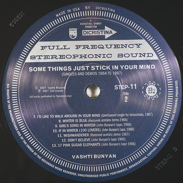 Some Things Just Stick In Your Mind: Singles - Bunyan, Vashti