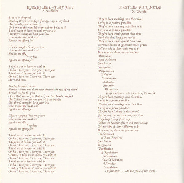 Songs In The Key Of Life - Wonder, Stevie