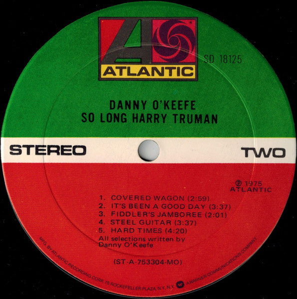 So Long Harry Truman - O'Keefe, Danny