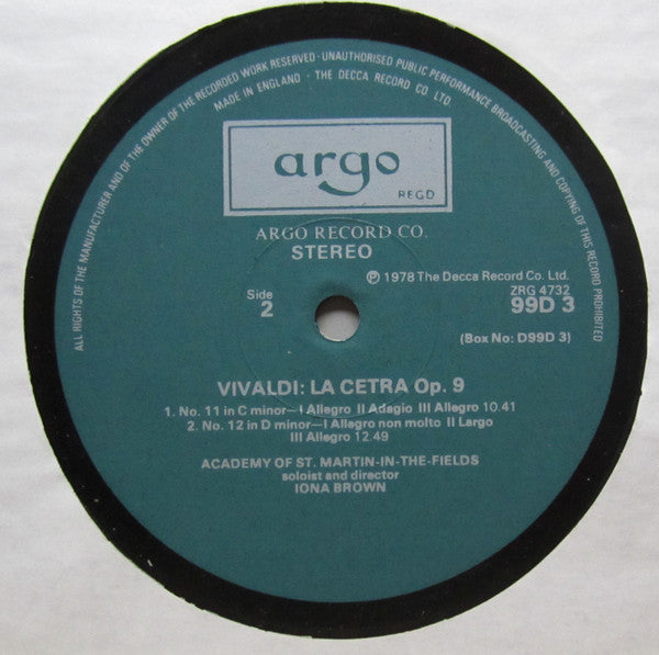 Aca. St. Martin-in-the-Fields - La Centra Op 9 - Vivaldi