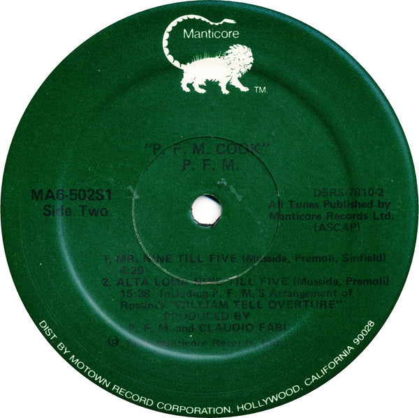 Cook - Premiata Forneria Marconi