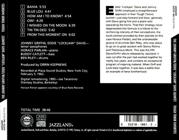 Tough Tenor Favorites - Davis, Eddie / Griffin, Johnny Quintet