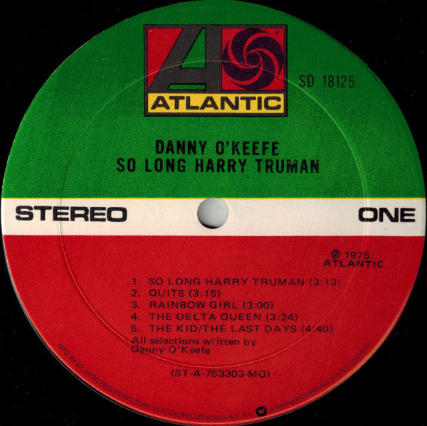 So Long Harry Truman - O'Keefe, Danny