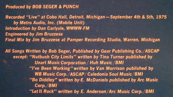 Live Bullet - Seger, Bob And The Silver Bullet Band