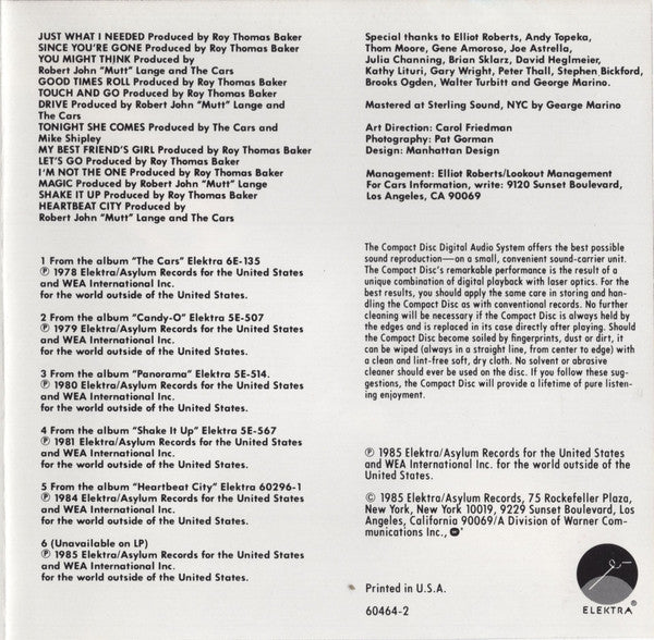 The Cars Greatest Hits - Cars, The