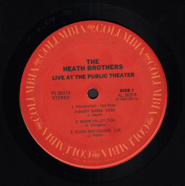 Live At The Public Theater - Heath Brothers