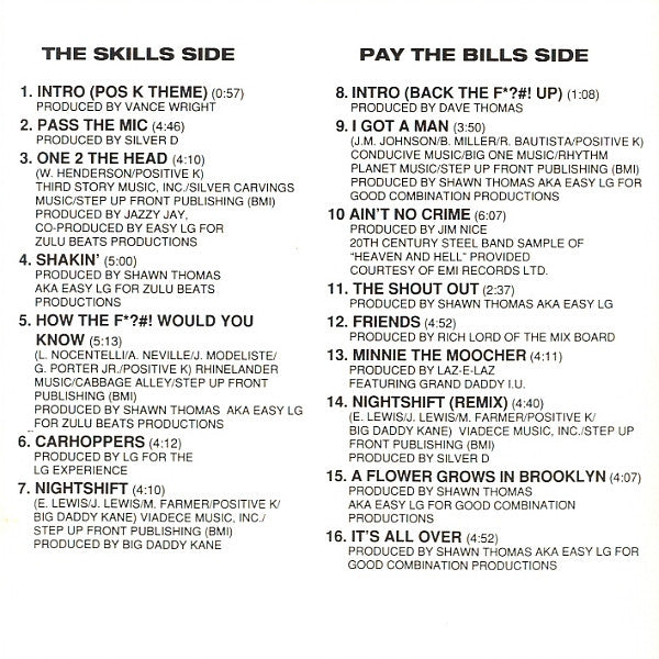 Skills Dat Pay Da Bills - Positive K
