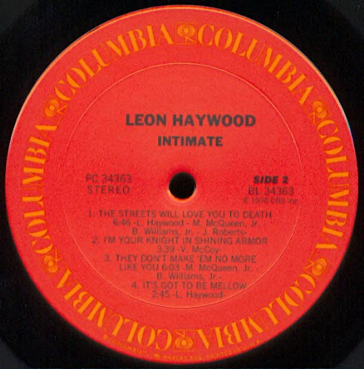 Intimate - Haywood, Leon