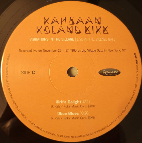 VIBRATIONS IN THE VILLAGE: LIVE - Kirk, Rahsaan Roland