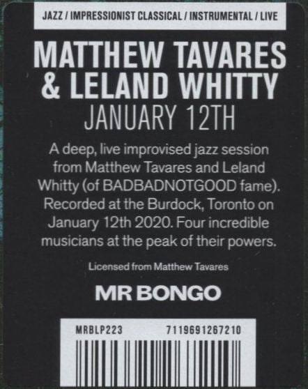 January 12th - Tavares, Matthew