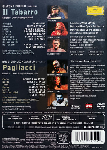 Il Tabarro / Pagliacci - Puccini, Giacomo