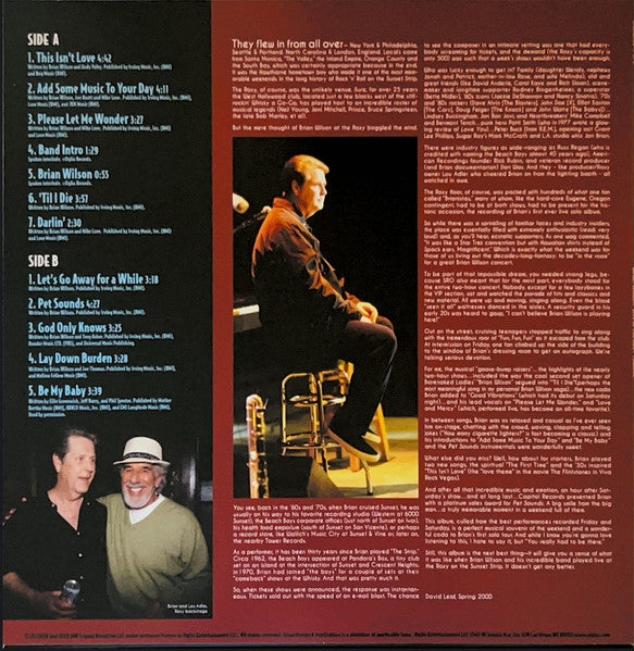 Live at the Roxy Theatre - Wilson, Brian