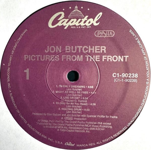 Pictures From The Front - Jon Butcher