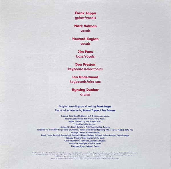 Live At The Rainbow Theatre - Zappa, Frank & The Mothers