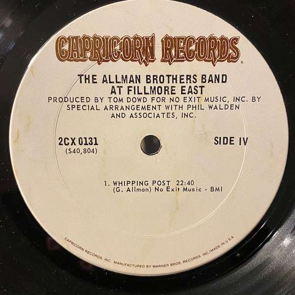 The Allman Brothers Band At Fillmore East - Allman Brothers Band, The