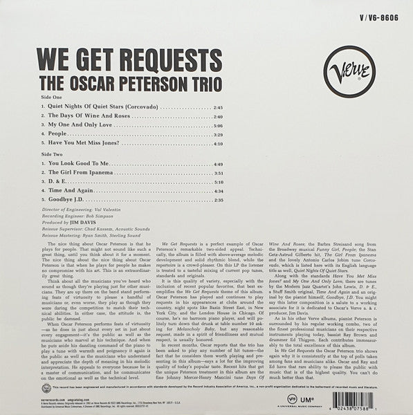 We Get Requests - Peterson, Oscar Trio
