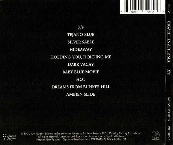 X's [CD] - Cigarettes After Sex