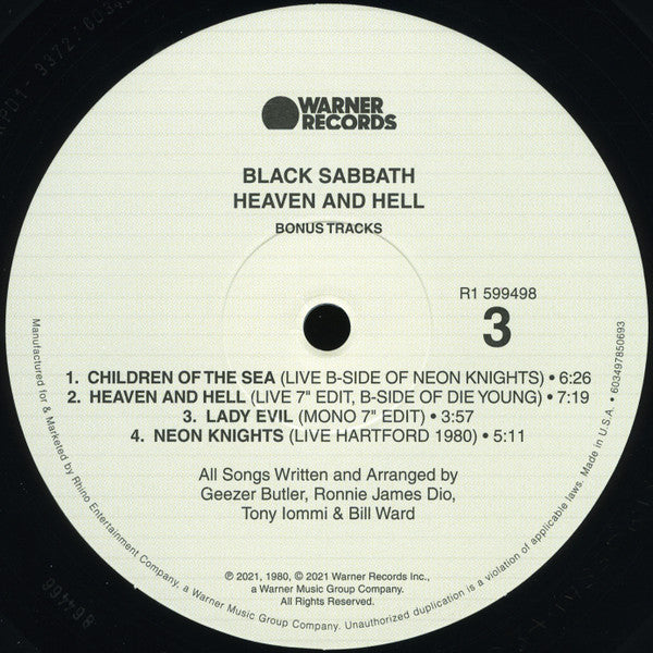 Heaven And Hell: Deluxe Edition [2LP] - Black Sabbath