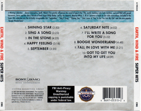 Super Hits - Earth, Wind & Fire